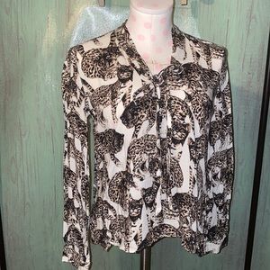 H & M cats button up size 2